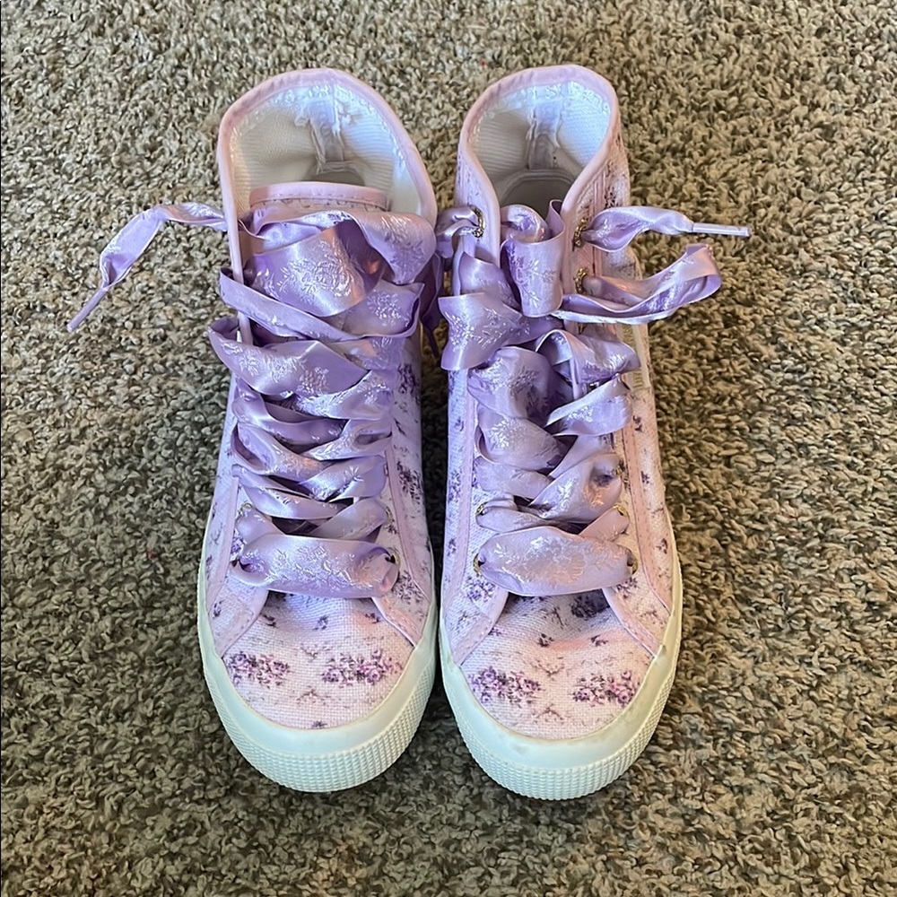 LoveShackFancy X Superga High Top Sneakers